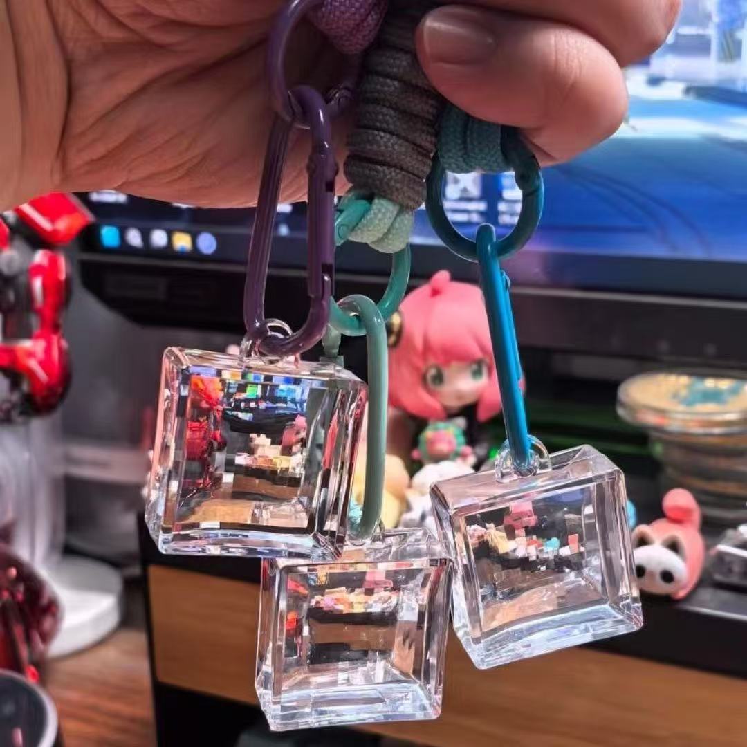 Same style pixel filter mosaic creative gift, high-value photo accessory, posted on Xiaohongshu (Little Red Book) - lens pendant.