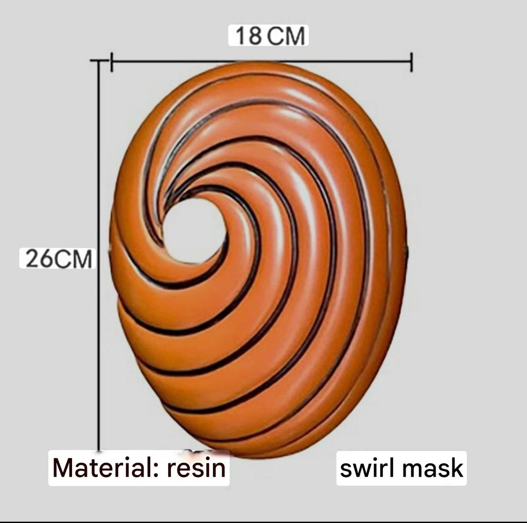 ABS resin collector's edition Naruto light-up Sharingan mask, cosplay prop for Uchiha Obito/Tobi.