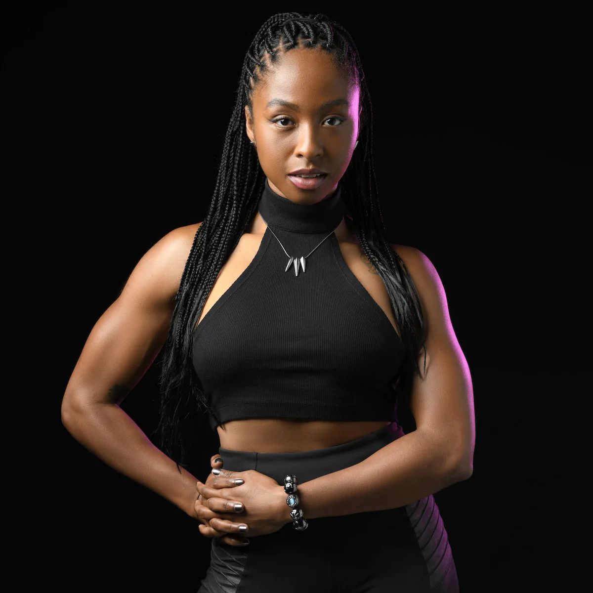 Black Panther 2 Wakanda Forever S925 Silver Claw Necklace Rocklove Marvel Merchandise Same Style Hoodie Chain Choker