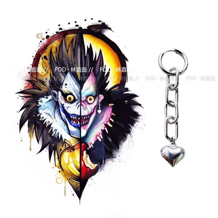Death Note (Anime) Ryuk Cosplay Earrings - Heart-Shaped Clip-on Earrings - DEATH NOTE RYUK Merchandise